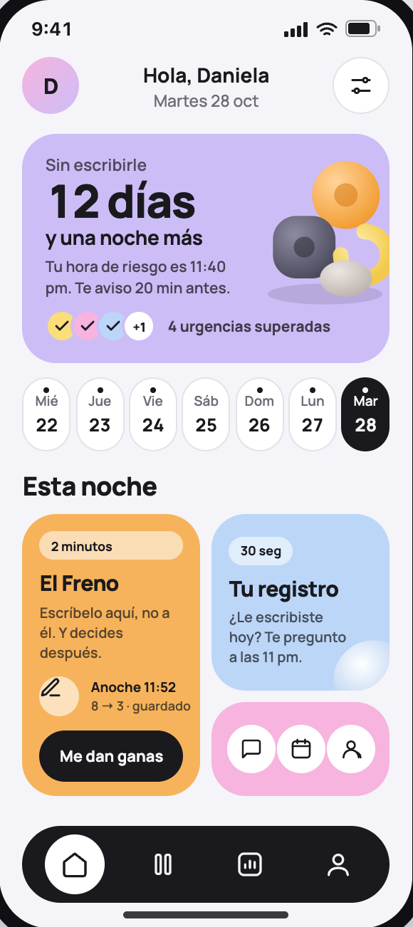 Vista previa de la pantalla Hoy: noches sin escribirle y El Freno