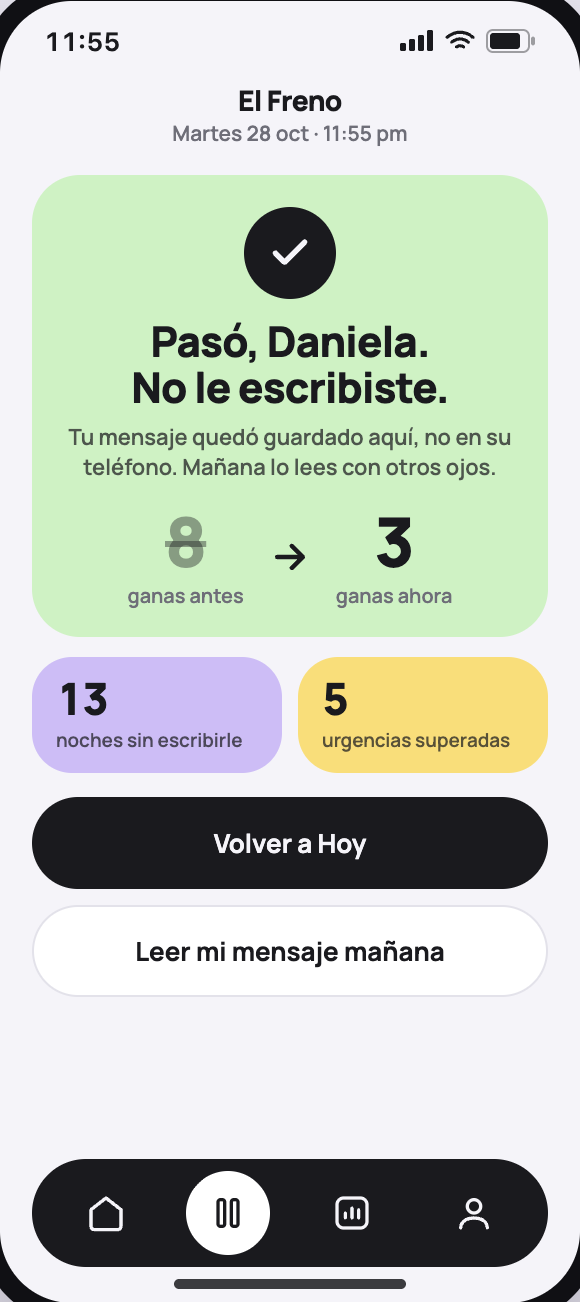 Vista previa del resultado: urgencia superada, ganas de 8 a 3